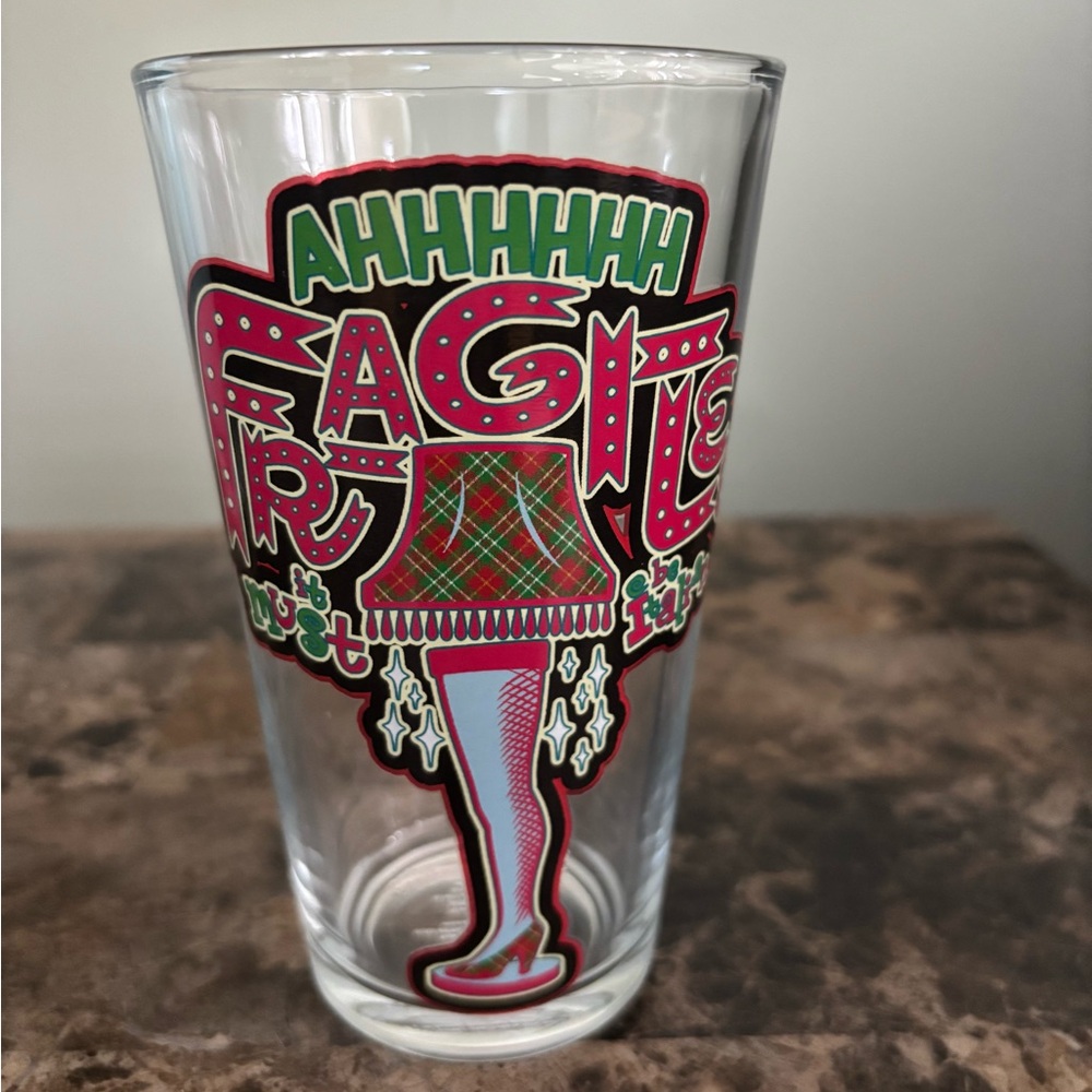 A Christmas Story Glass Tumbler 16 oz Drinkware Holiday Turner Ent Movie New